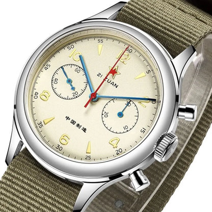 SEAKOSS 1963 Chronograph 42mm 40mm 38mm Sapphire Original Seagull ST1901 Movement With Gooseneck Pilot Men's Mechanical Watches