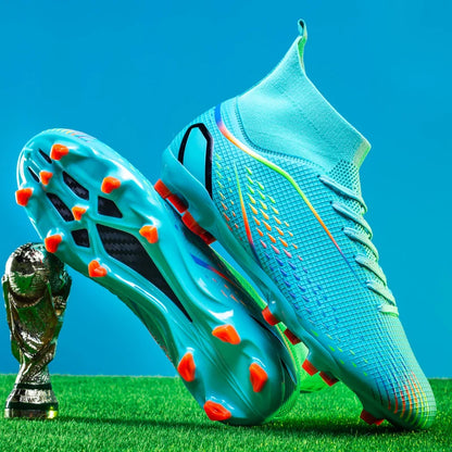 Men’s Outdoor Football Boots Professional Training Soccer Shoes Soccer Cleats Turf Futsal Match Grass Unisex Non-Slip Breathable