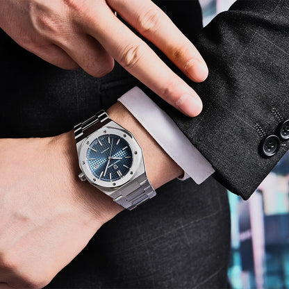 PAGANI DESIGN 8215 Men's Automatic Mechanical Watch 40MM Sapphire Stainless Steel Waterproof 10Bar Luminous C3 Reloj Hombre