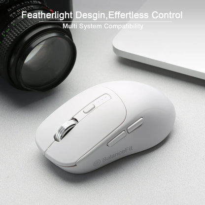 BalanceFit Bluetooth Wireless Mouse 5.2, Rechargeable Ergonomic Wireless Mouse with USB 2.4GHz for Laptop, MacBook, iPad, PC & Tablet