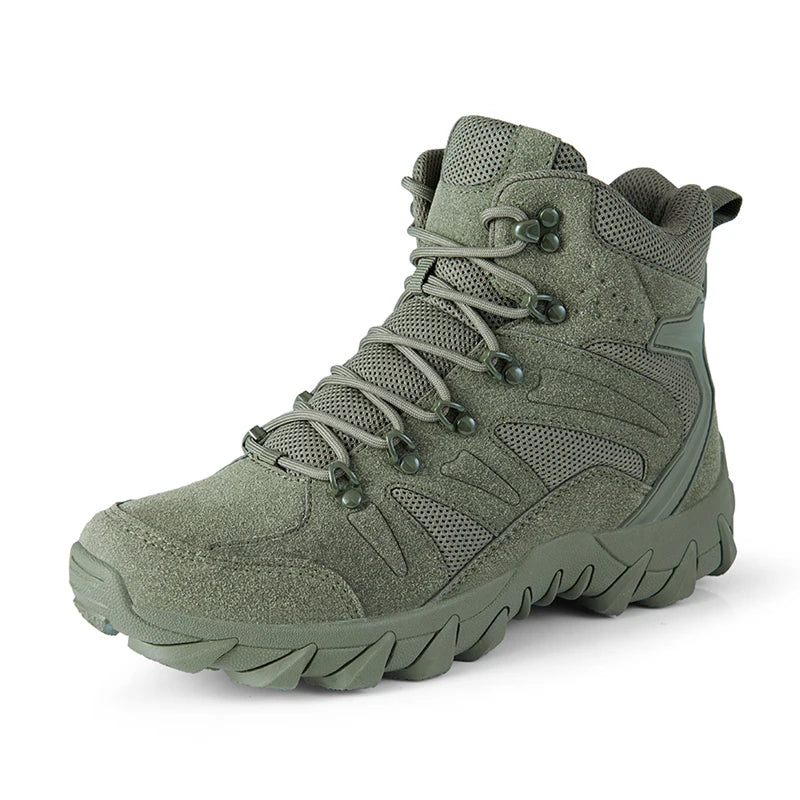 Stivali tattici da combattimento migliorati da uomo per outdoor e campeggio, antiusura, a risposta rapida, scarpe da trekking, pesca e caccia, sneakers da uomo