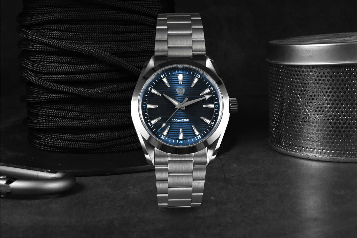 Watchdives WD0006 V2 Watch VH31 Sweep Second Quartz Movement Sapphire Luminous Stainless Steel Watches Waterproof 38mm Watch