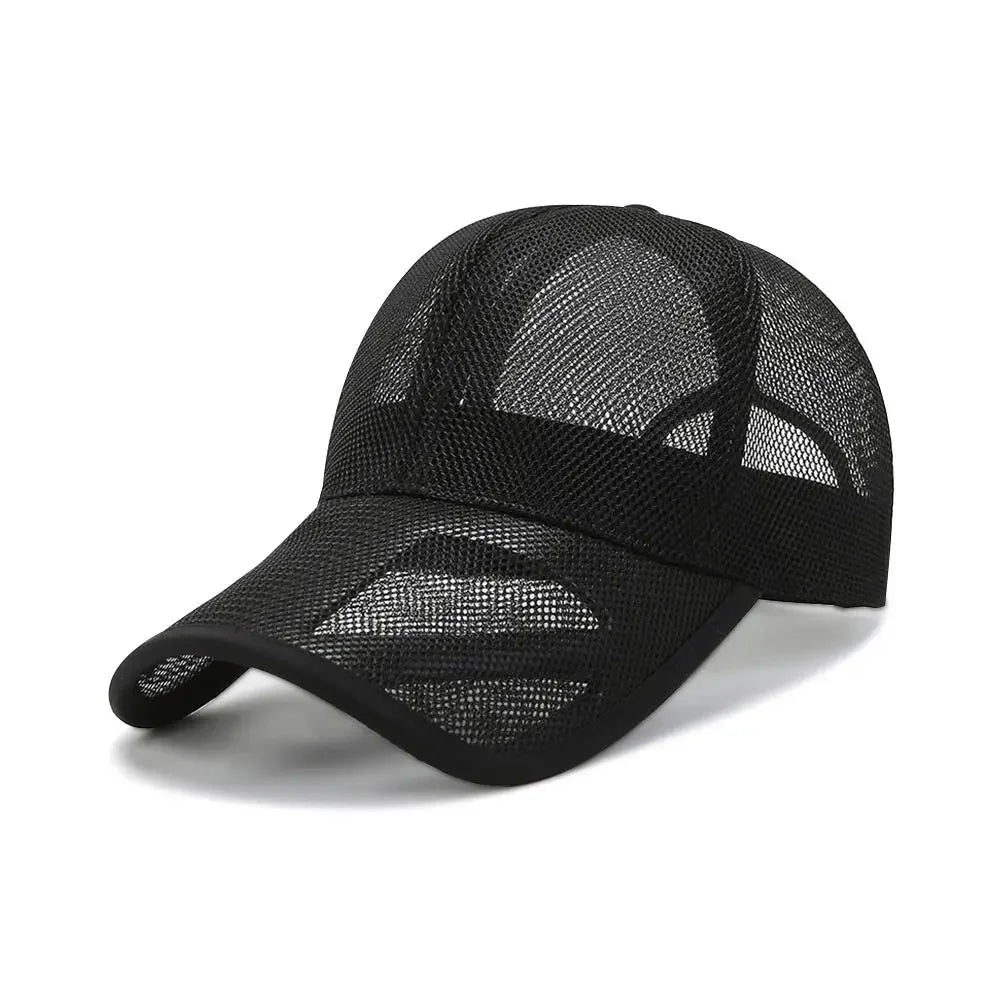 Breathable Sun Protection Caps Fashion Men Women Full Mesh Hats Summer Sunscreen Hats Sun Protection Caps Baseball Cap