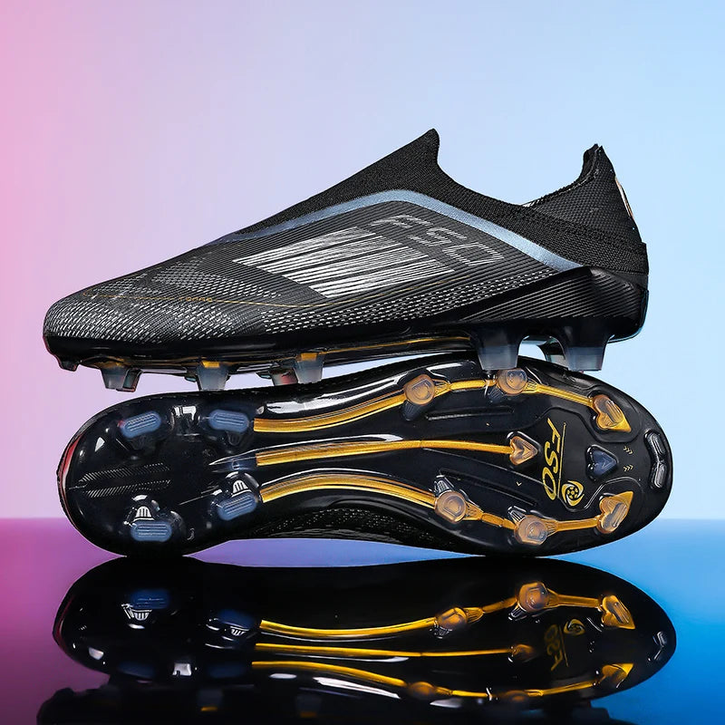 New Men's Football Boots Comfortable Soccer Shoes Match Training Boys Non-Slip Long Spikes Breathable Adult Cleats Outdoor Sport