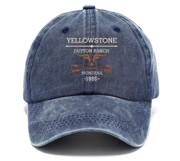 FOCUS Print Cap Washed Cotton Adjustable Classic Style Baseball Cap, Sports Duckbill Hat for Men and Women