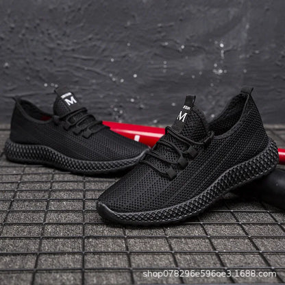 New Men's Casual Sports Shoes Outdoor Thick Bottom Versatile Summer Workwear Trendy Shoes Anti-Slip Wear-Resistant Rubber Sole