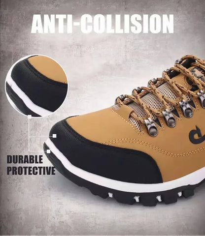 Men's EVA Hiking Shoes Waterproof Anti Slip Leather Outdoor Sports Shoes for Camping Running Jogging 2025 New