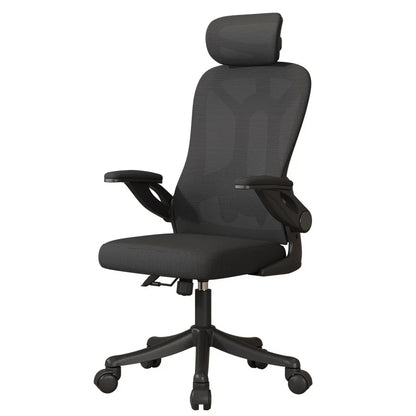 Chaise de bureau ergonomique en maille – Confortable pour une utilisation prolongée, idéale pour le télétravail, le gaming et la chambre, avec accoudoirs rabattables à 90° et réglables en hauteur