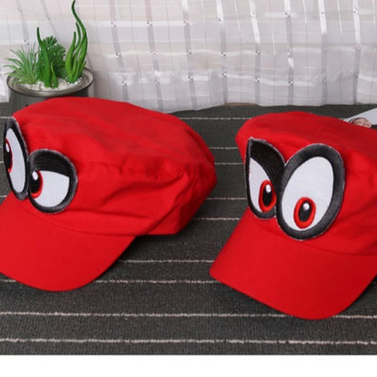 Anime hra Super Luigi Brothers, cosplayová čepice, Cosplay Odyssey, unisexová, pro dospělé, vtipná, s velkými očima, sluneční čepice, baseballová čepice