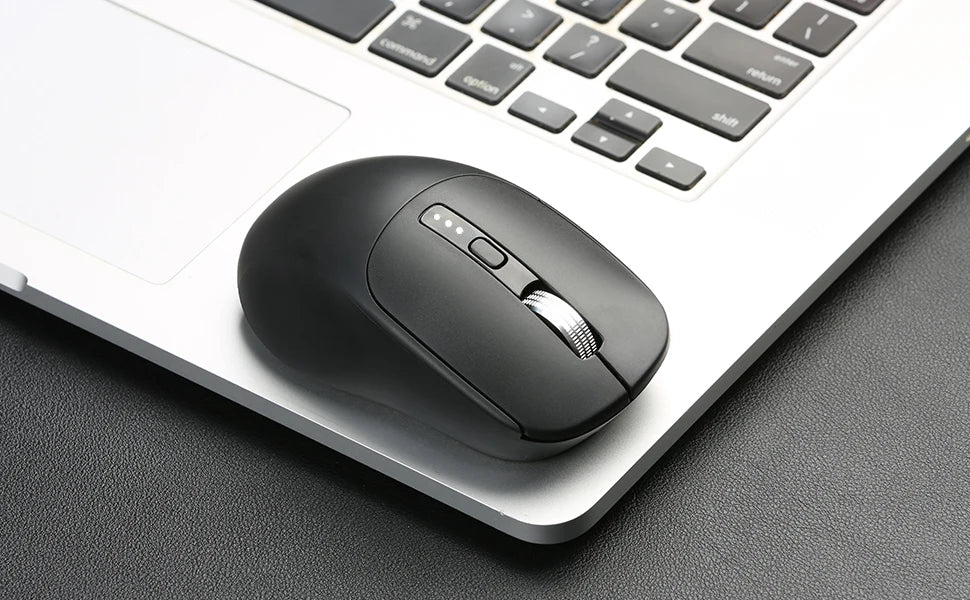 BalanceFit Bluetooth Wireless Mouse 5.2, Rechargeable Ergonomic Wireless Mouse with USB 2.4GHz for Laptop, MacBook, iPad, PC & Tablet