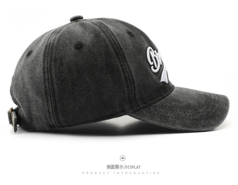 Brooklyn Baseball Caps Embroidery Breathable Retro Style Unisex Comfort Trendy Fashion Summer Hat Sun Protection Curved Brim