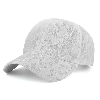 Czapki baseballowe dla kobiet na wiosnę i lato w stylu księżniczki, z koronką, haftem i siateczką w kwiaty, przewiewne czapki damskie typu snapback dla młodych dziewcząt BQ091