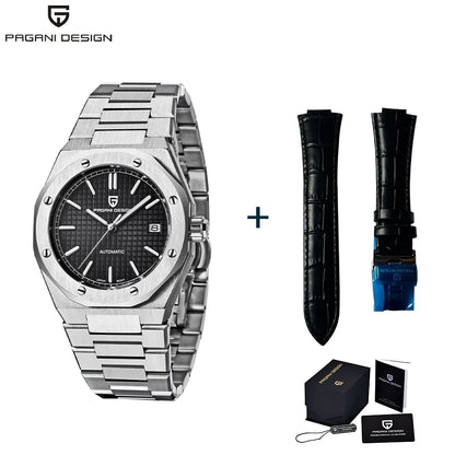 PAGANI DESIGN 8215 Men's Automatic Mechanical Watch 40MM Sapphire Stainless Steel Waterproof 10Bar Luminous C3 Reloj Hombre