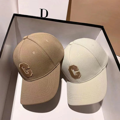 Шапки за мъже Нова бейзболна шапка с бродерия „C“ K-pop мода Шапка „Snapback“ за двойки Шапки за слънце за мъже и жени Chapeau Homme