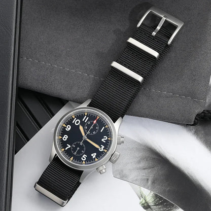 Reloj cronógrafo de cuarzo Militado VK61 VK67, 39 mm, caja de acero inoxidable 316L, 3 esferas, resistente al agua 100M, reloj militar multifunción