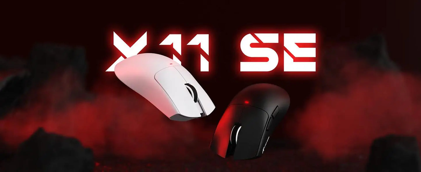 Ratón gaming inalámbrico ATTACK SHARK X11SE, trimodo, superligero de 63g con sensor PAW3311, 22000 DPI, batería de 300mAh, controlador dual