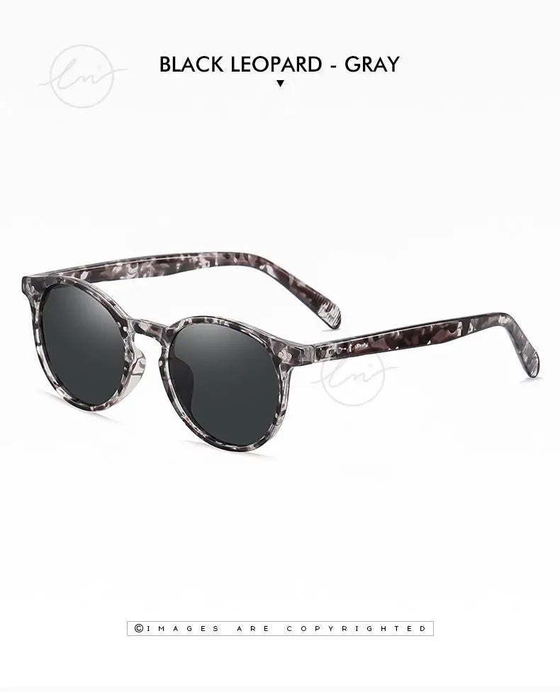LM Retro runde solbriller til kvinder og mænd, ultralette TR90, polariserede, unisex, kørselsbriller, vintage solbriller, UV400, Gafas De Sol