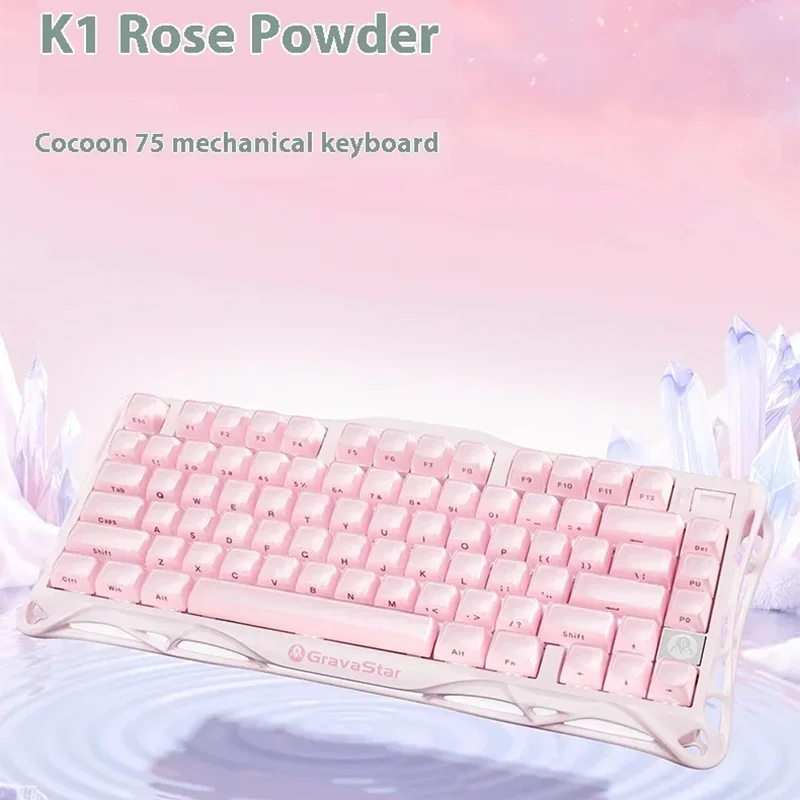 GravaStar Mercury K1 RGB Mechanical Keyboard Hot Swappable Gaming Keyboard Linear Switches RGB Wireless Gaming Keyboard