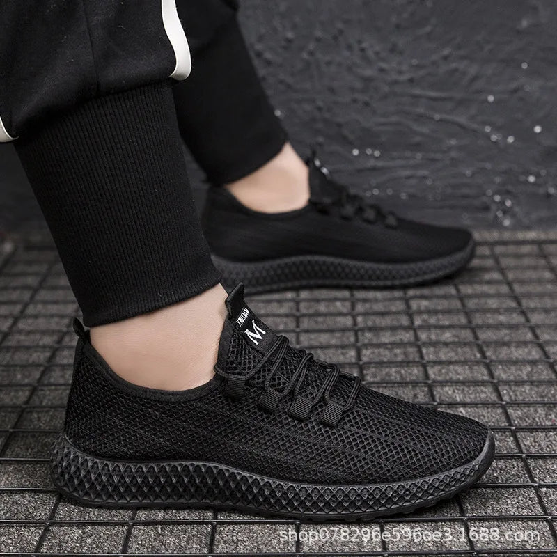 New Men's Casual Sports Shoes Outdoor Thick Bottom Versatile Summer Workwear Trendy Shoes Anti-Slip Wear-Resistant Rubber Sole