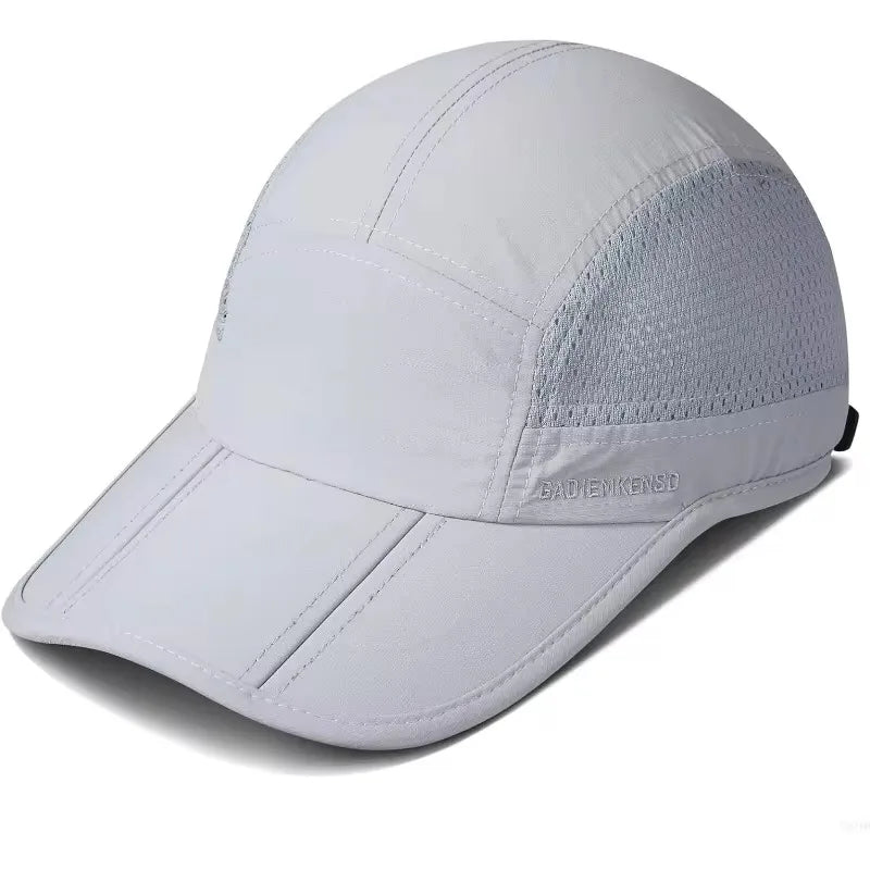 GADIEMKENSD Hitro sušeče se zložljive prenosne bejzbolske kape za moške, poletne z motivom morskih valov, vezenje, unisex športne sončne kape, kapice s snapback zapenjanjem