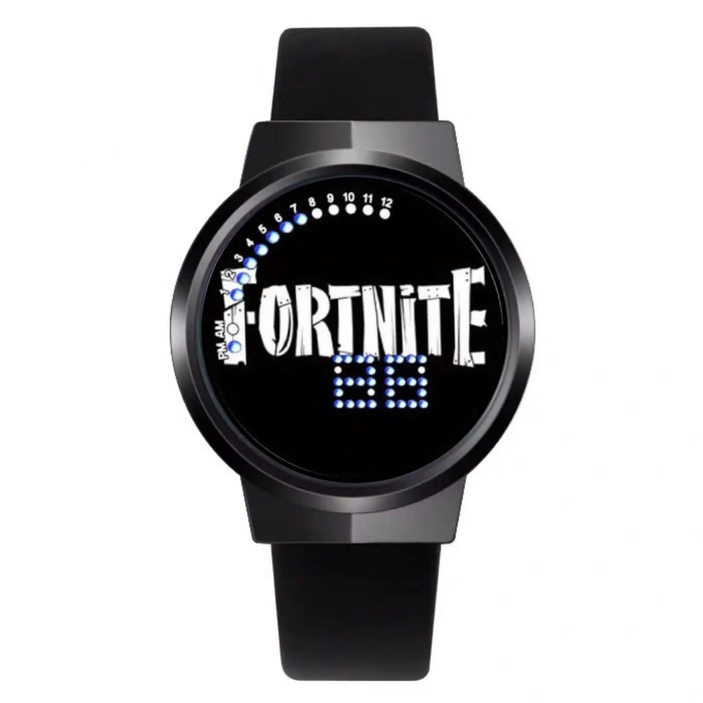Reloj Fortnite de moda cute, cartoon y kawaii personalizado con luz nocturna LED táctil, reloj electrónico para estudiantes, regalo para amigos