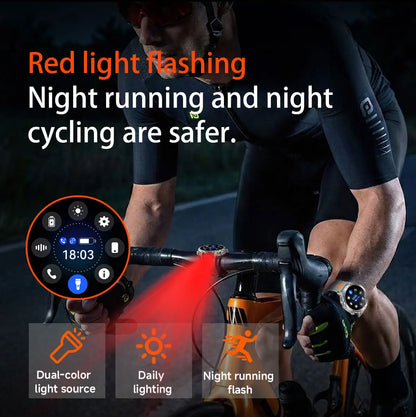 2026 TANK Ultra New 1400mAh Big Battery Smart Watch Men GPS path Sport Flashlight BT Call Waterproof Outdoor Military Smartwatch