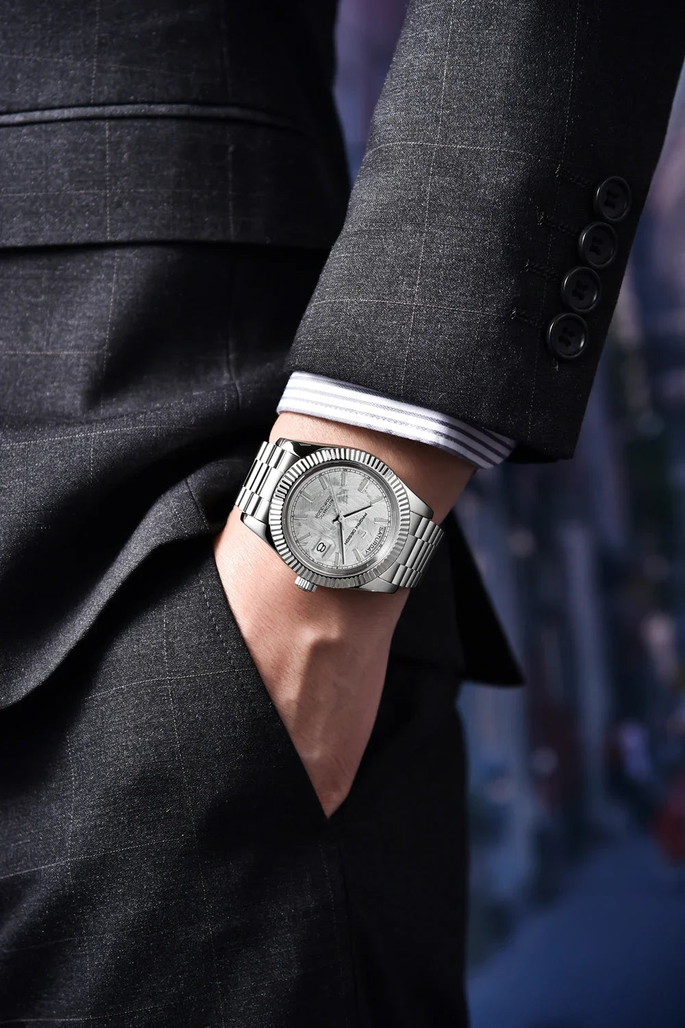 Relógio PAGANI DESIGN DD40 para homem – Modelo em ouro rosa, relógio de pulso mecânico de luxo, movimento automático, vidro de safira com tratamento antirreflexo, estanque