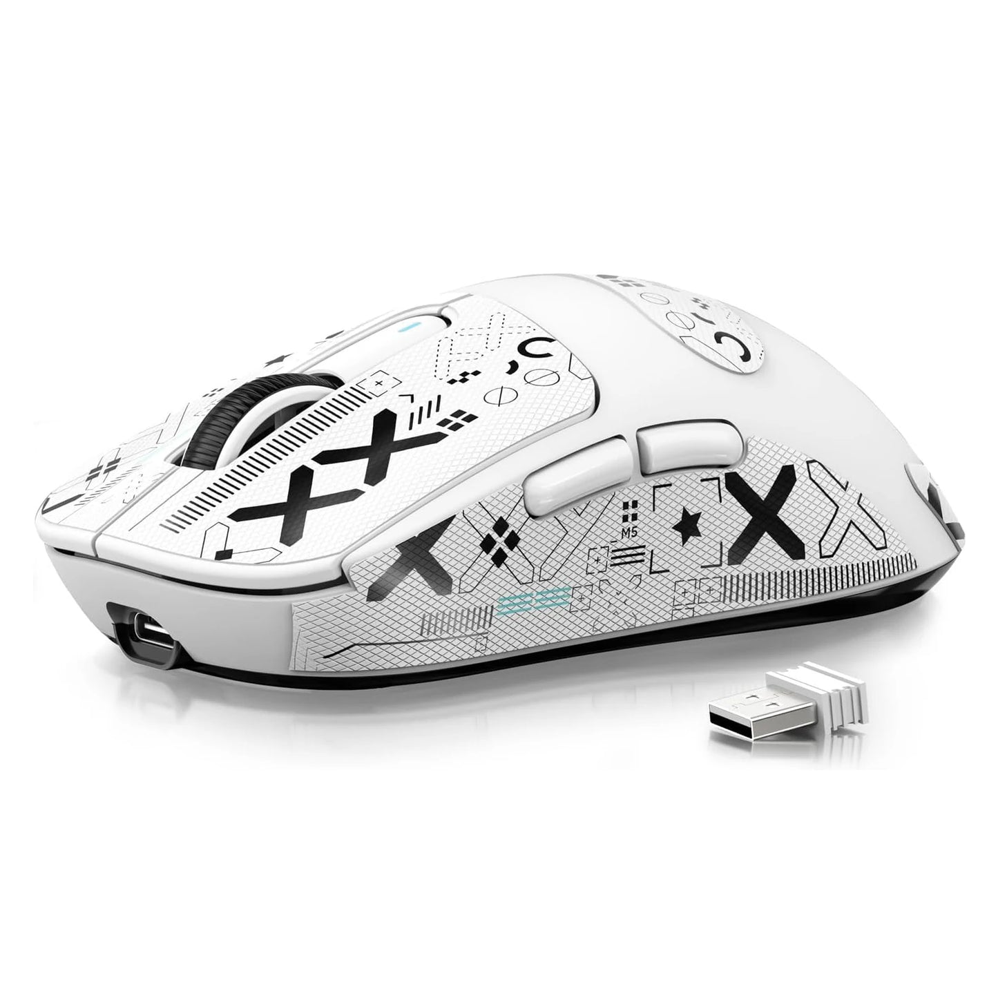 Mouse gaming wireless leggero ATTACK SHARK X3, 49g, tri-mode, sensore PAW3395 da 26K DPI, autonomia di 200h, 5 pulsanti programmabili