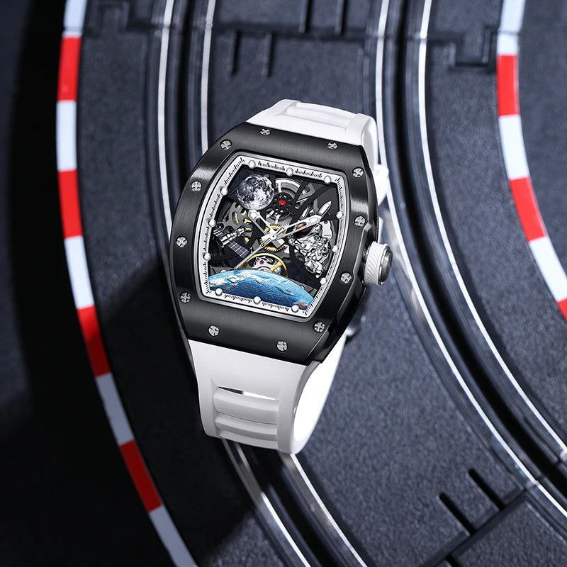 Automatic Mechanical Skeleton Watch Sports Premium Custom Logo Hollow Out Wristwatch for Active Lifestyle