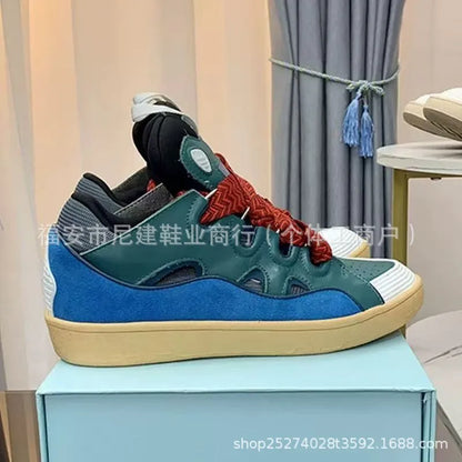 Comfortable High Heel Skate Shoes Thick Bottom Casual Sporty Dad Bag Shoes Vietnamese Cambodian New Style Knot Tied Slip-On