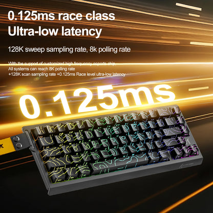 ATTACK SHARK X68HE X68Pro He Magnetische mechanische Tastatur für Pro-Gaming 0.01mm Rapid Trigger 8000Hz SOCD/Rs 0.125ms 128K Rate