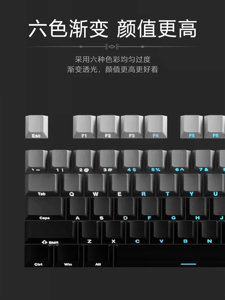 2025 Original Daylight Keycaps PBT Translucent, Side-engraved OEM 136 Keys, Customized To Fit 60/84/98/108 Mechanical Keyboards.