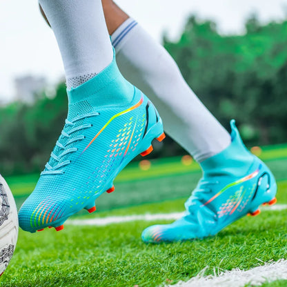 Men’s Outdoor Football Boots Professional Training Soccer Shoes Soccer Cleats Turf Futsal Match Grass Unisex Non-Slip Breathable
