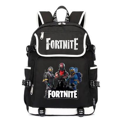 Zaino Fortnites di grande capienza, borsa a tracolla casual con porta USB, unisex, in stile anime, zaino scolastico per studenti, nuovo e alla moda, regalo di cancelleria