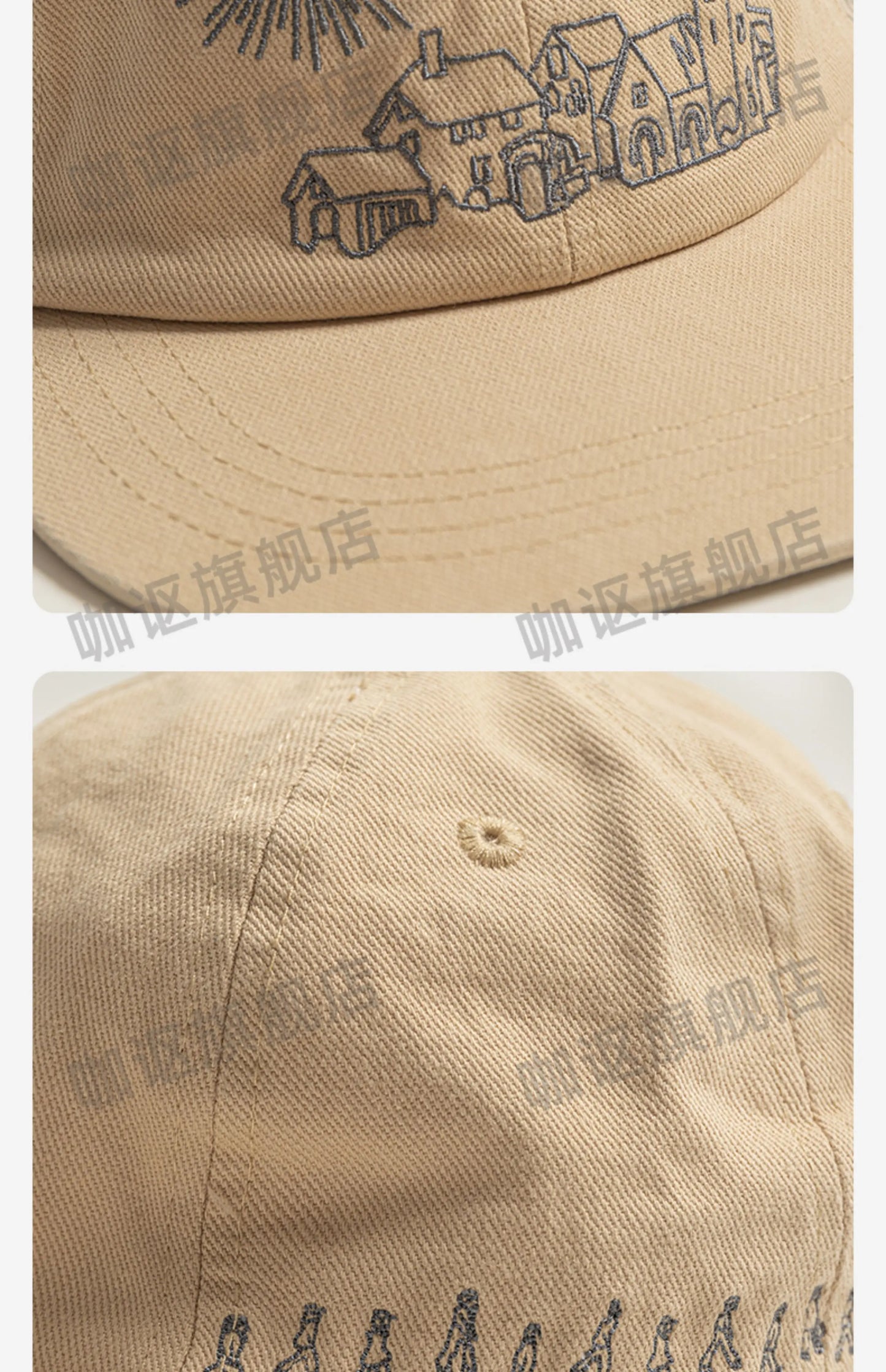 Heavy Embroidery Flat Brim Baseball Cap Niche Unisex Hip Hop Duckbill Cap Fashion Versatile