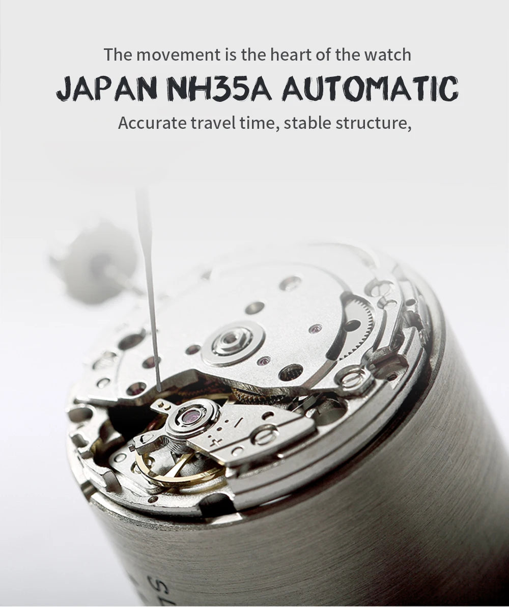 PAGANI DESIGN Men's Watches Mechanical Automatic Watch Sport Ceramic Bezel Luminous Stainless Steel Waterproof Top Watch for Men