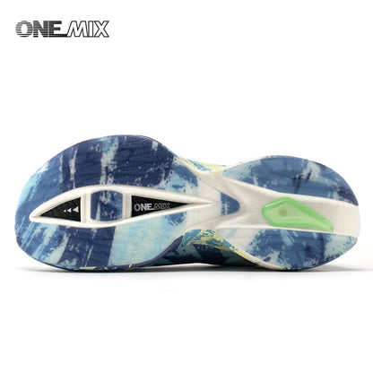 ONEMIX Nylon Carbon Board Marathon Running Racing Shoes, Professional Stable Support, Shock Relief, Ultra-light Rebound Sneakers