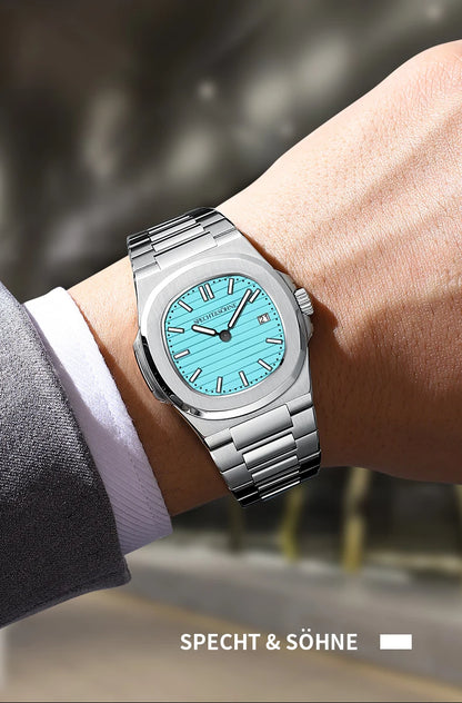 Specht & Söhne New Arrivals Mens Watch Rose Gold 5711 Classic Sports Watches Ultrathin Stainless Steel Sapphire 50M Waterproof