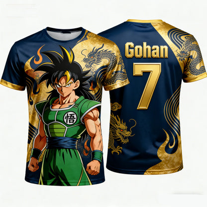 2026 Summer Dragon Ball Oversized T-shirt High Quality 3D Print Super Saiyan God Goku & Goku God Number 1 Graphic Unisex Retro