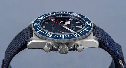 SEESTERN cronógrafo para hombre, reloj mecánico con movimiento Tianjin ST1901, cristal de zafiro, correa de nailon con velcro, esqueleto luminoso