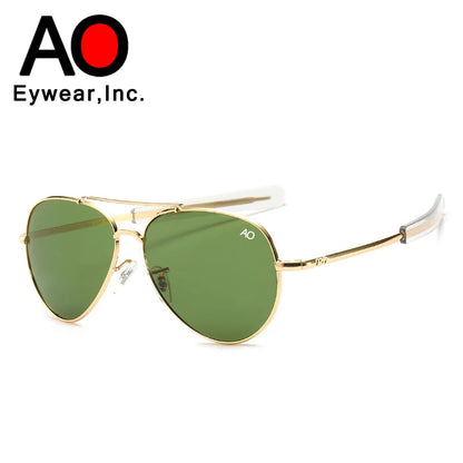 AO Aviation herre-retro-solbriller, moderigtige pilotbriller, American Optical solbriller til kvinder, unisex, metal, UV400 solbriller, Gafas AO57