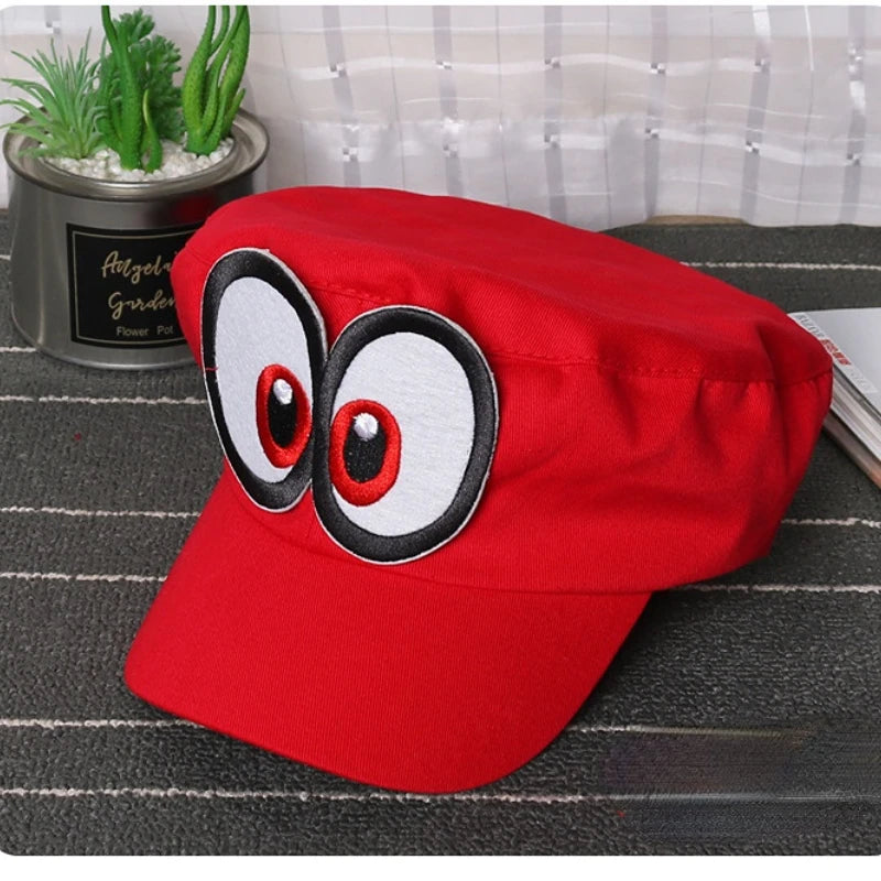 Anime hra Super Luigi Brothers, cosplayová čepice, Cosplay Odyssey, unisexová, pro dospělé, vtipná, s velkými očima, sluneční čepice, baseballová čepice