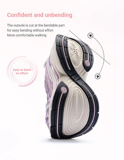Xtep Basque 3 Sneakers Women Lightweight Wear-Resistant Trendy Durability Thick Sole Casual Sports Female Shoes 874218320006
