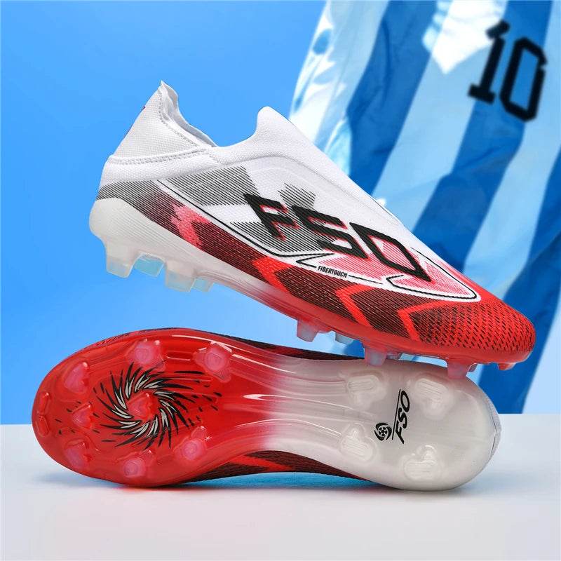 Nouvelles chaussures de football pour hommes, chaussures de sport respirantes, chaussures de futsal antidérapantes, chaussures de football ultralégères, haute tige, haute qualité, pour match en extérieur