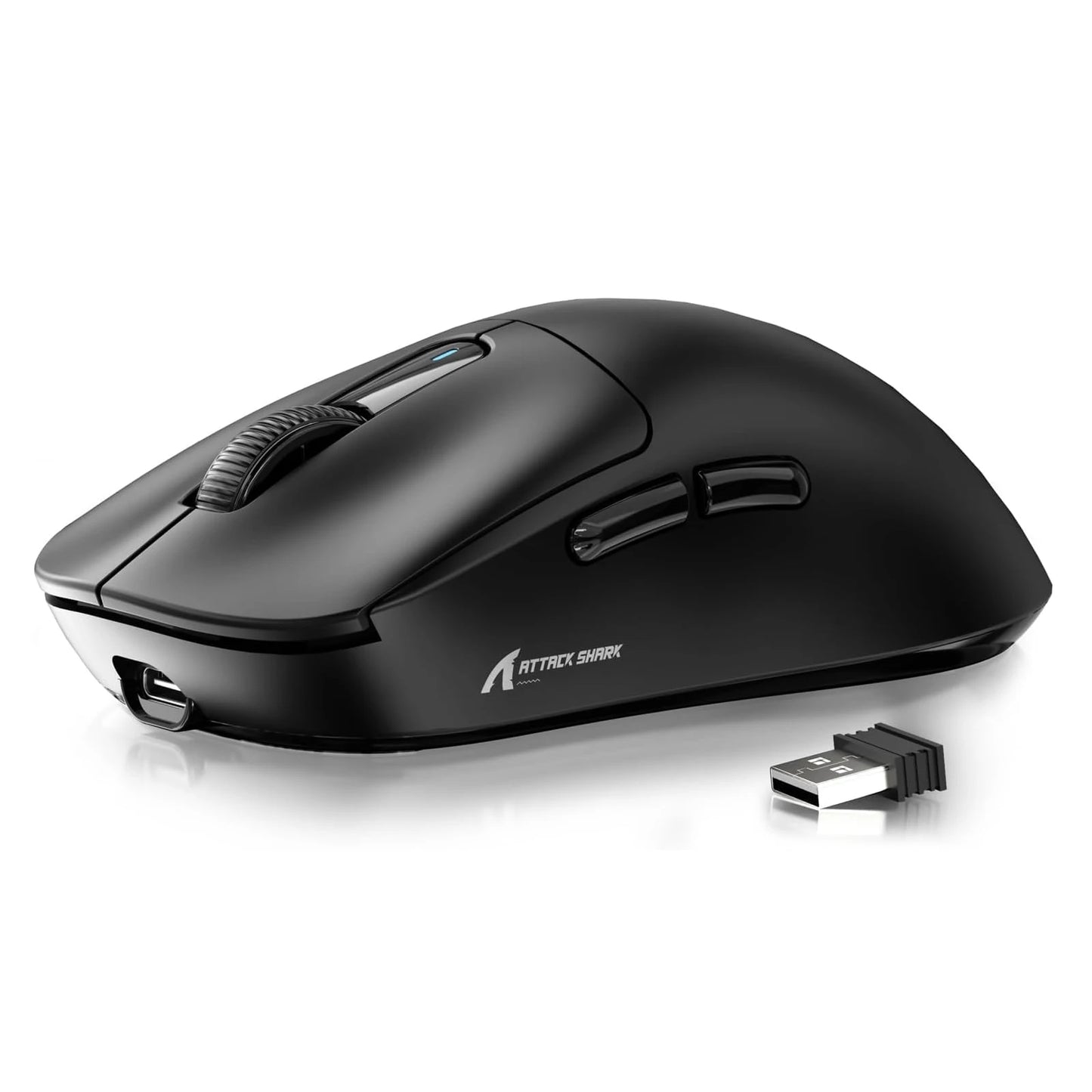 ATTACK SHARK X3 trådlös gamingmus, 49g ergonomisk PC-mus, trippellägen, PAW3395 26K DPI optisk sensor, programmerbara knappar
