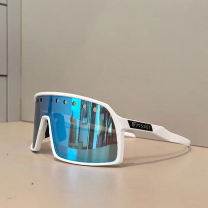 PISSEI 9406A Cykelbriller Farverige solbriller med belægning Herre TR90 Anti-UV400 Briller Dame Sportscykel-solbriller
