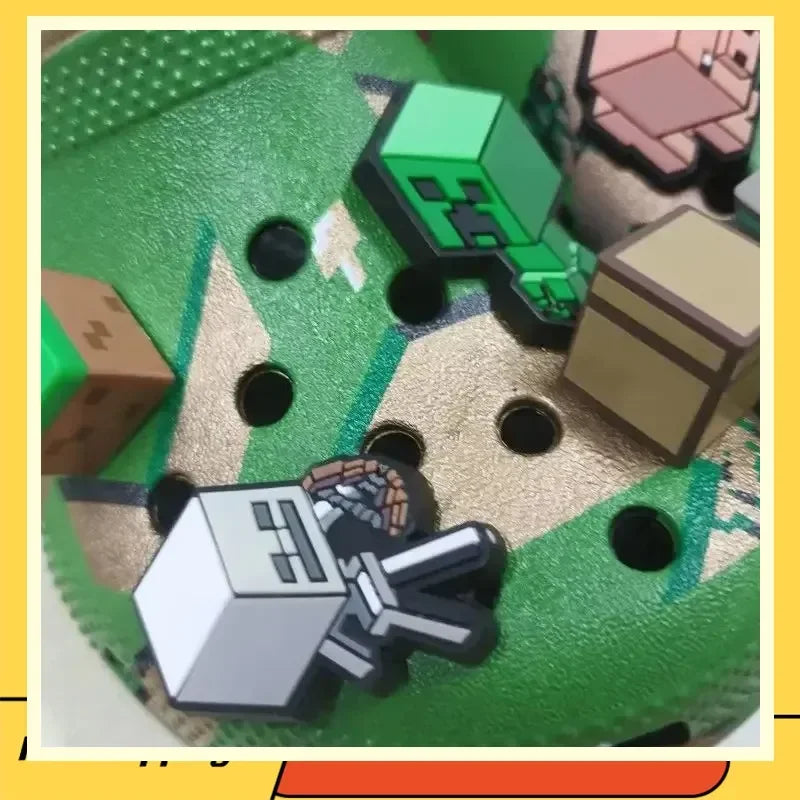 Minecraft 3D World Anime Game Comfortable Lightweight Eva Hole Clogs Sandals Summer Slippers For Adult Home Beach Non Slip Gift