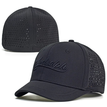 Casquette de baseball à mailles, à visière courte, dos fermé, pour homme et femme, respirante, à fermeture à pression, ajustée, style « dad hat », réglable, unie, style « trucker »