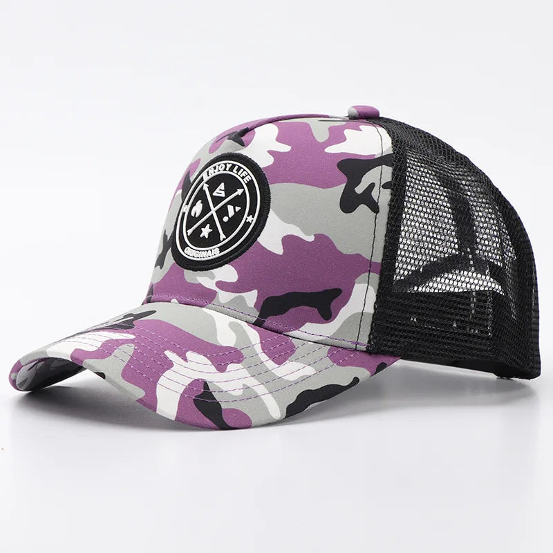 Letní síťovaná baseballová čepice pro ženy a muže s písmenkovou nášivkou, snapbacková čepice, ležérní, prodyšná, unisex, street, hip hop, trucker čepice
