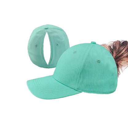 TikTok Heat Magnetic Ponytail Caps For Women Sport Wear Breathable Cotton Adjustable Baseball Hat